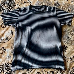 ‼️LOWEST‼️ Uniqlo Black & White Striped Basic Tee